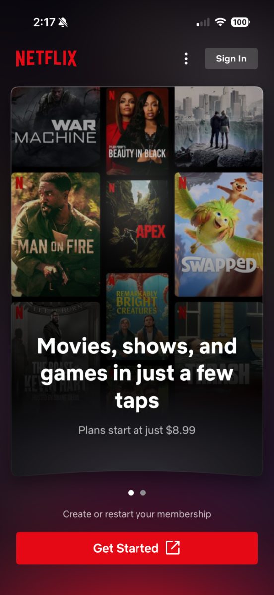Netflix non-member home page