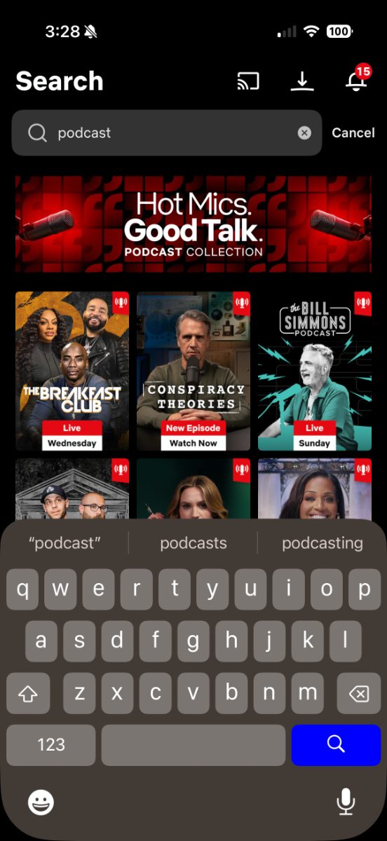 Podcasts screen 2